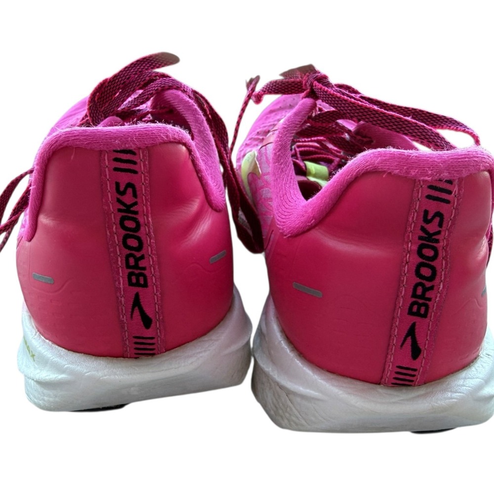 Brooks Hyperion Max Womens Neon Pink Green Performance Running Shoes 9 B - Picture 6 of 8